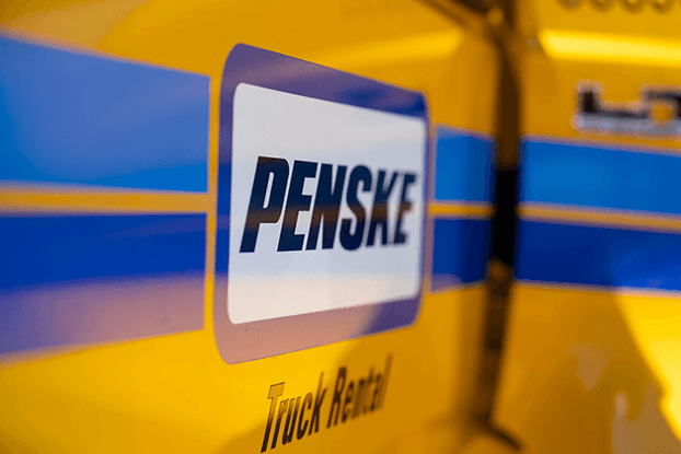 Penske logo on a yellow truck