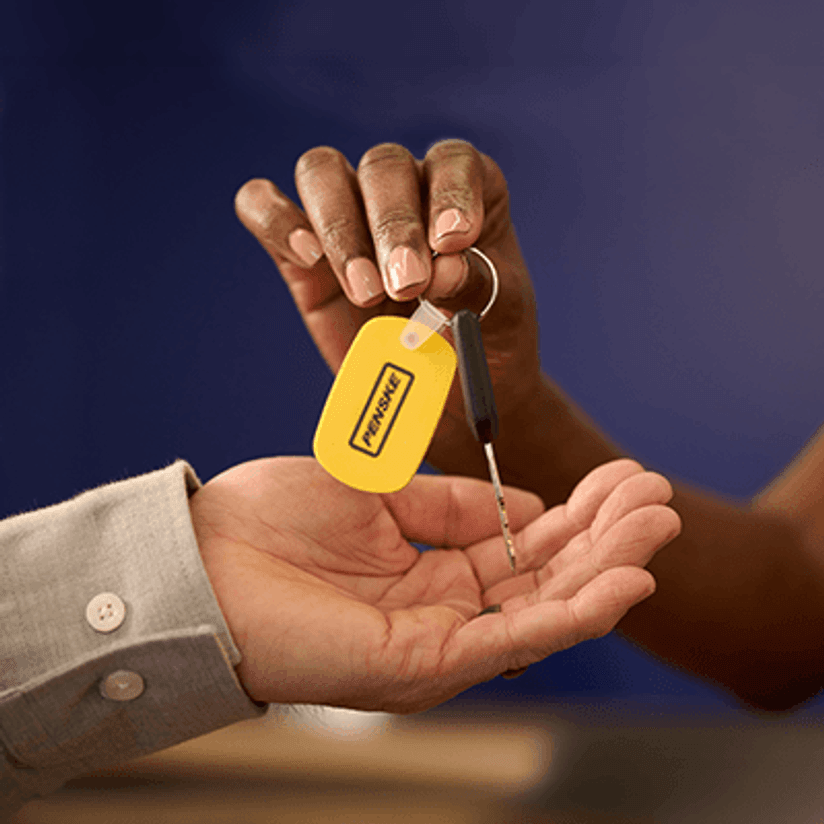 Truck key handoff between 2 people